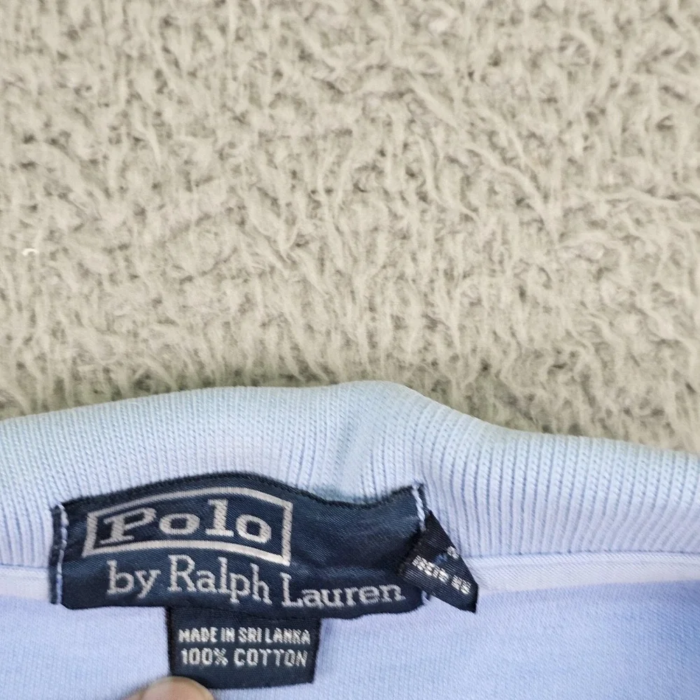 Polo‎ Ralph Lauren Polo Shirt Mens Large Blue Cotton Knit Short Sleeve Casual